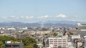 一宮市内の街並み